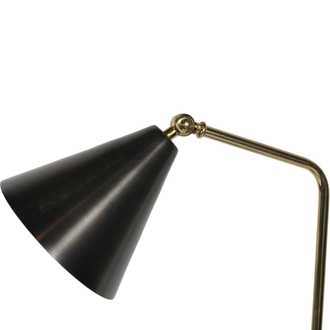 Amelie Satin Grey & Brass Floor Lamp with Table